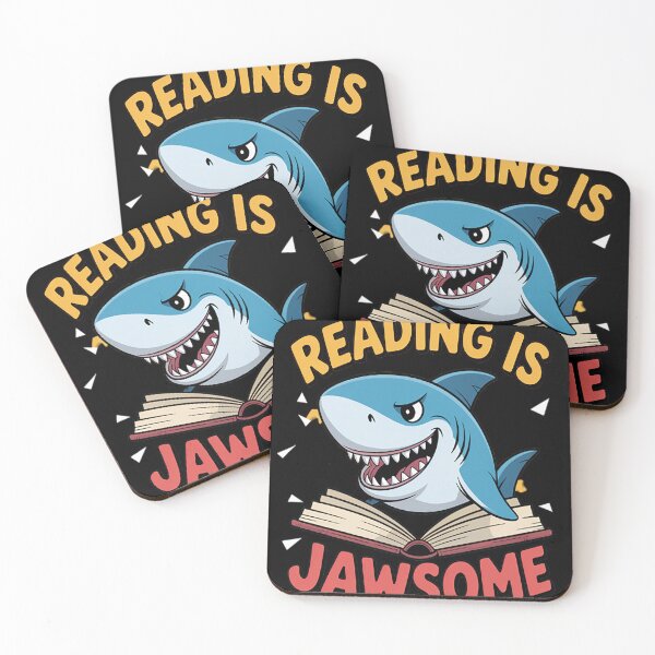 Item preview, Reading Is Jawsome Shark Book Boy Nerdy designed and sold by brinbotty.