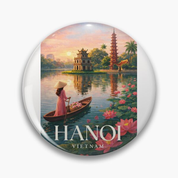 Item preview, Hanoi Hoan Kiem Lake Pagoda Old Quarter Vietnam Cultural Landmark designed and sold by Places On Earth.