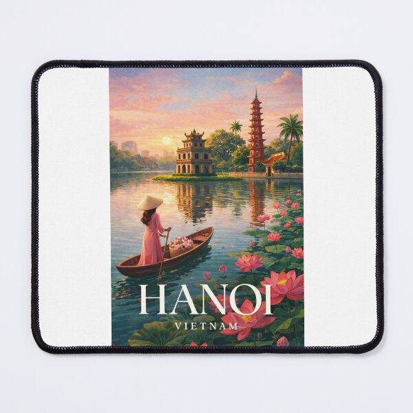 Item preview, Hanoi Hoan Kiem Lake Pagoda Old Quarter Vietnam Cultural Landmark designed and sold by Places On Earth.