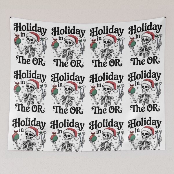 Item preview, Holiday in the OR – Christmas RNFA Skeleton Design designed and sold by ClinicalHubs.