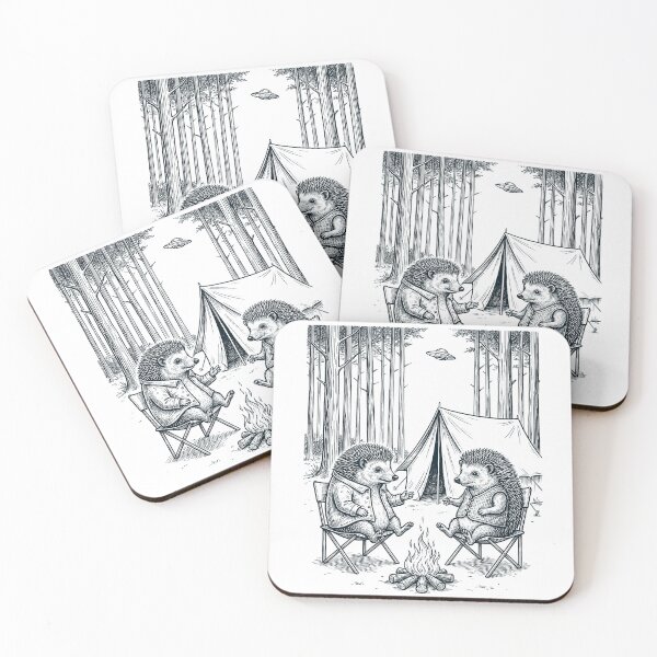 Item preview, Vintage Hedgehog Camping UFO Animal Lover designed and sold by TerryConnells.