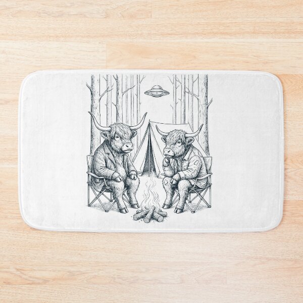Item preview, Vintage Highland Cow Camping UFO Animal Lover designed and sold by TerryConnells.