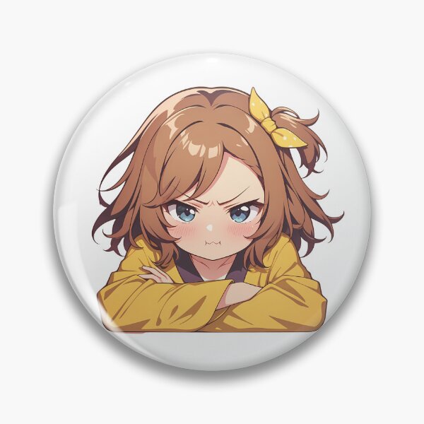 Item preview, Hikigaya Komachi Oregairu Angry Chibi Yellow Bow Blush designed and sold by 108Recordings.