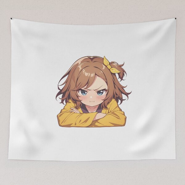 Item preview, Hikigaya Komachi Oregairu Angry Chibi Yellow Bow Blush designed and sold by 108Recordings.