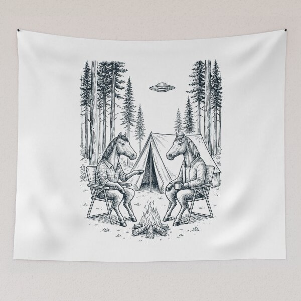 Item preview, Vintage Horse Camping UFO Animal Lover designed and sold by TerryConnells.