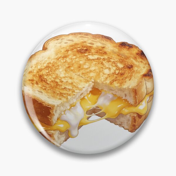 Item preview, National Grilled Cheese Day Cheesy Comfort Food Sticker designed and sold by GymTanLaundry.