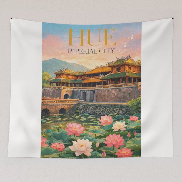 Item preview, Hue Imperial Citadel and Lotus Ponds along Perfume River Vietnam designed and sold by Places On Earth.