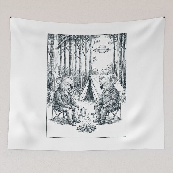 Item preview, Vintage Koala Camping UFO Animal Lover designed and sold by TerryConnells.