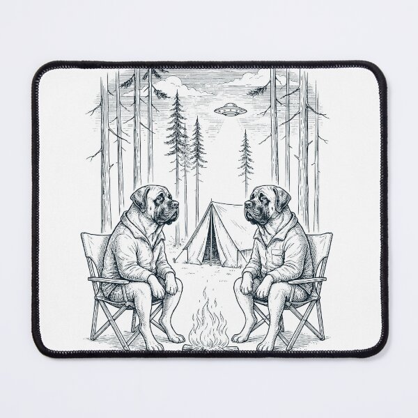 Item preview, Vintage Mastiff Camping UFO Dog Mom Dad Lover designed and sold by TerryConnells.