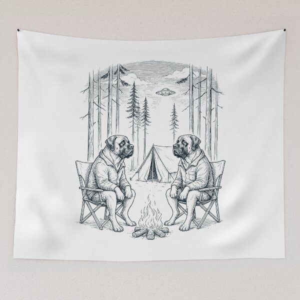 Item preview, Vintage Mastiff Camping UFO Dog Mom Dad Lover designed and sold by TerryConnells.
