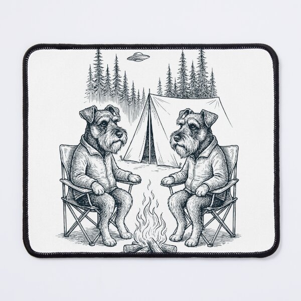 Item preview, Vintage Miniature Schnauzer Camping UFO Dog Mom Dad Lover designed and sold by TerryConnells.