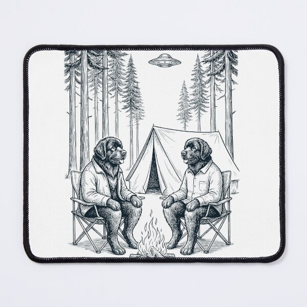 Item preview, Vintage Newfoundland Camping UFO Dog Mom Dad Lover designed and sold by TerryConnells.
