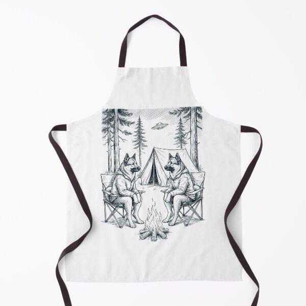 Item preview, Vintage Norwegian Elkhound Camping UFO Dog Mom Dad Lover designed and sold by TerryConnells.