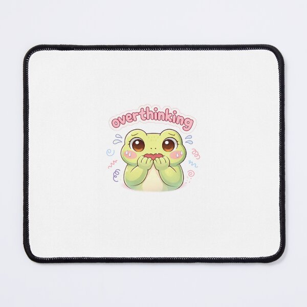 Item preview, Anxious Kawaii Frog “Overthinking” | Cute Worried Frog Sticker designed and sold by AidaAviles.