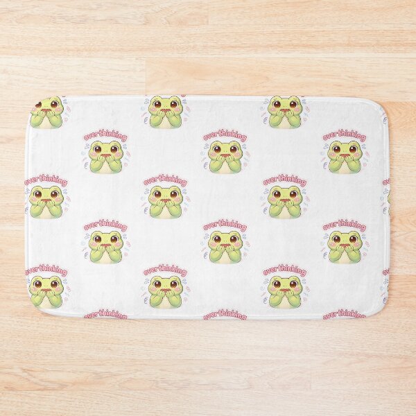 Item preview, Anxious Kawaii Frog “Overthinking” | Cute Worried Frog Sticker designed and sold by AidaAviles.