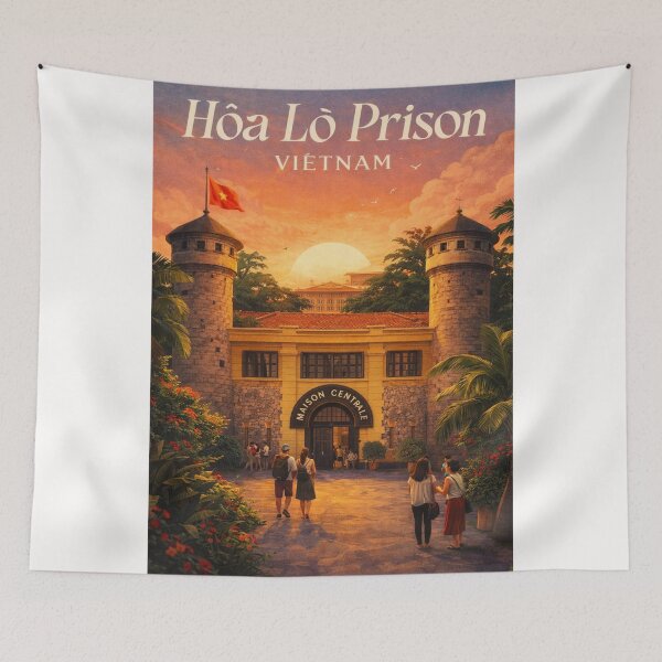 Item preview, Hoa Lo Prison Entrance Towers Hanoi Vietnam Colonial Era Site designed and sold by Places On Earth.