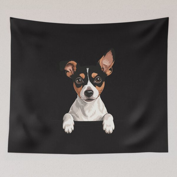 Item preview, Cute Rat Terrier Peeking Dog Funny Rattie Lover Minimal designed and sold by kiralynstration.