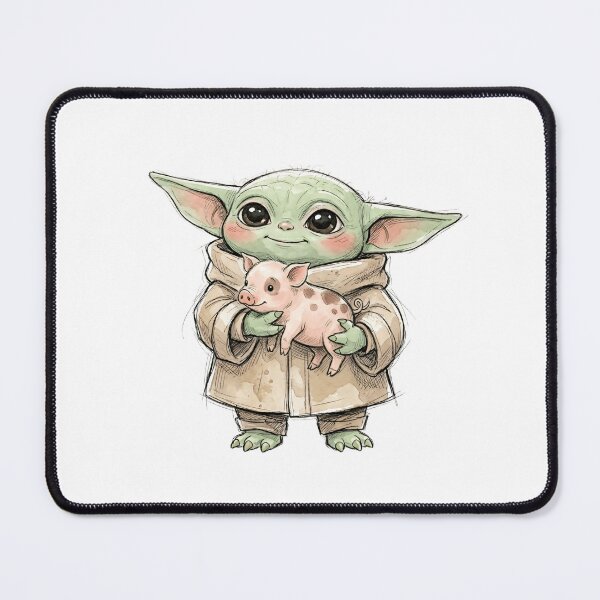 Item preview, BABY YODA WITH MINI PIG designed and sold by LIS AND MELIVERSO.