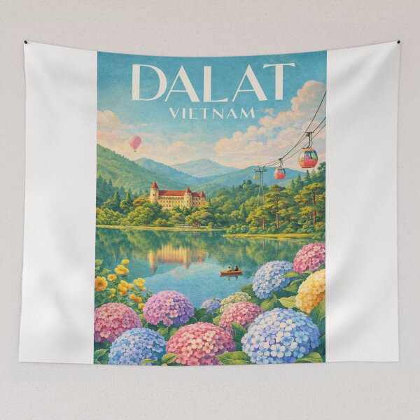 Item preview, Da Lat Cable Car Hills Xuan Huong Lake Lam Dong Vietnam Highlands designed and sold by Places On Earth.