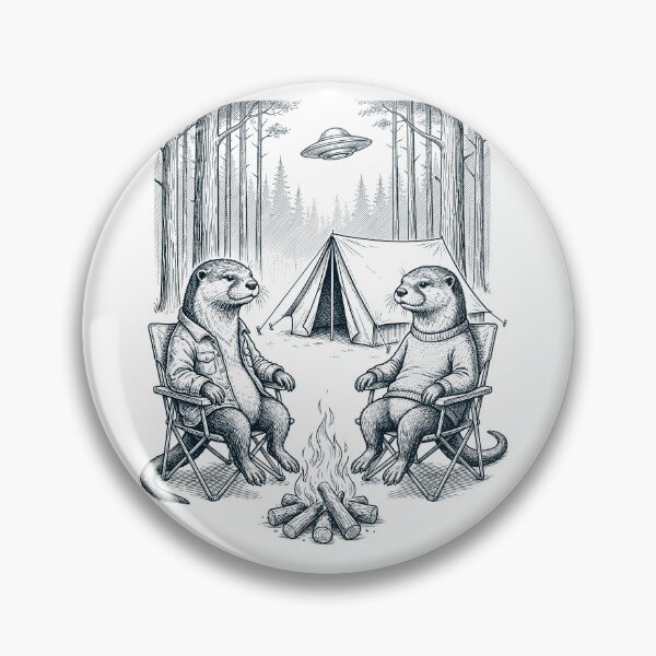 Item preview, Vintage Otter Camping UFO Animal Lover designed and sold by TerryConnells.