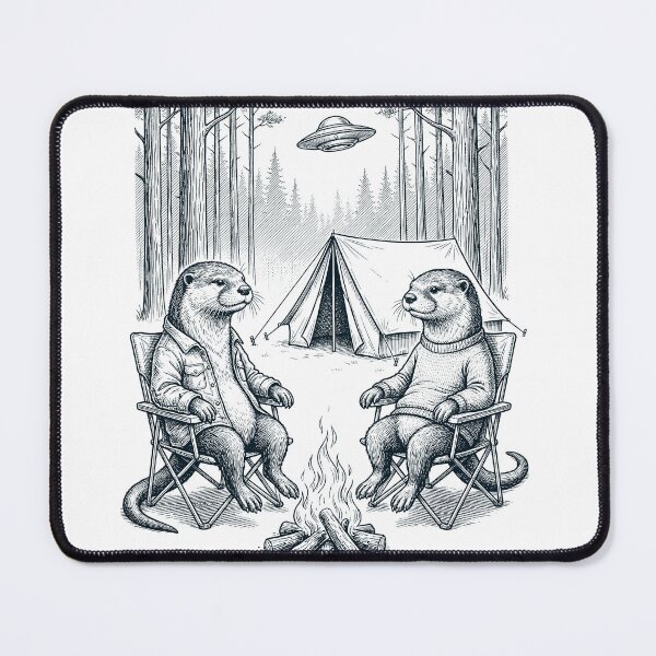 Item preview, Vintage Otter Camping UFO Animal Lover designed and sold by TerryConnells.