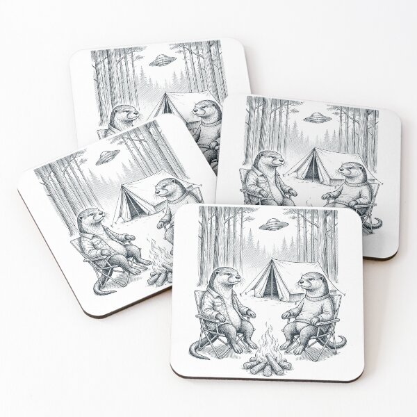 Item preview, Vintage Otter Camping UFO Animal Lover designed and sold by TerryConnells.