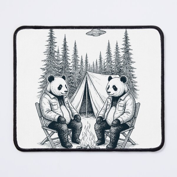 Item preview, Vintage Panda Camping UFO Animal Lover designed and sold by TerryConnells.