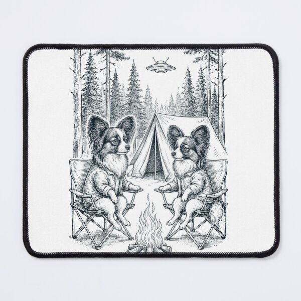 Item preview, Vintage Papillon Camping UFO Dog Mom Dad Lover designed and sold by TerryConnells.