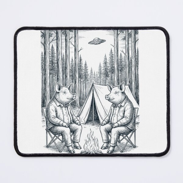 Item preview, Vintage Pig Camping UFO Animal Lover designed and sold by TerryConnells.