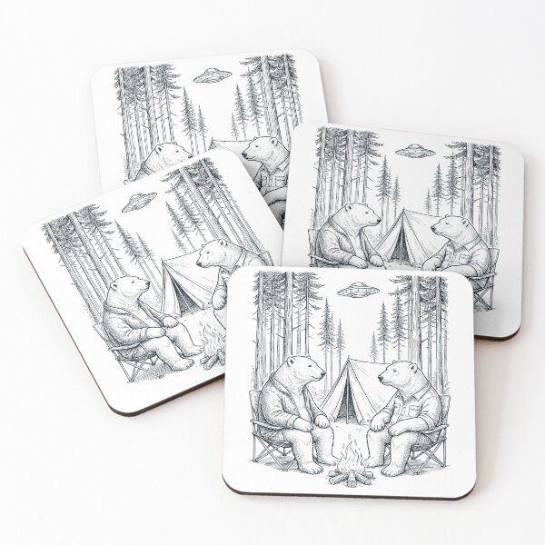 Item preview, Vintage Polar Bear Camping UFO Animal Lover designed and sold by TerryConnells.