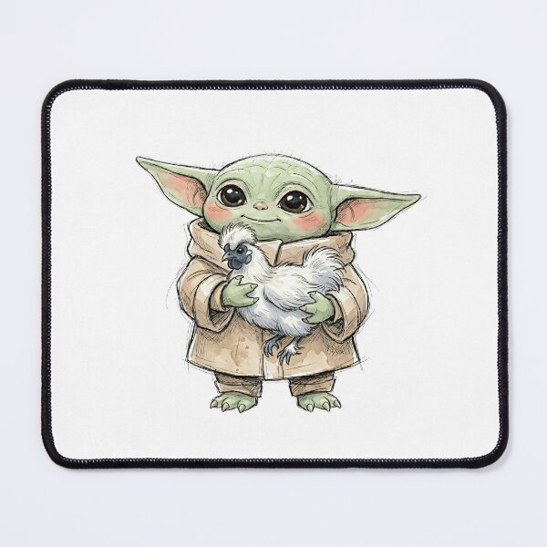 Item preview, BABY YODA WITH SILKIE CHICKEN designed and sold by LIS AND MELIVERSO.