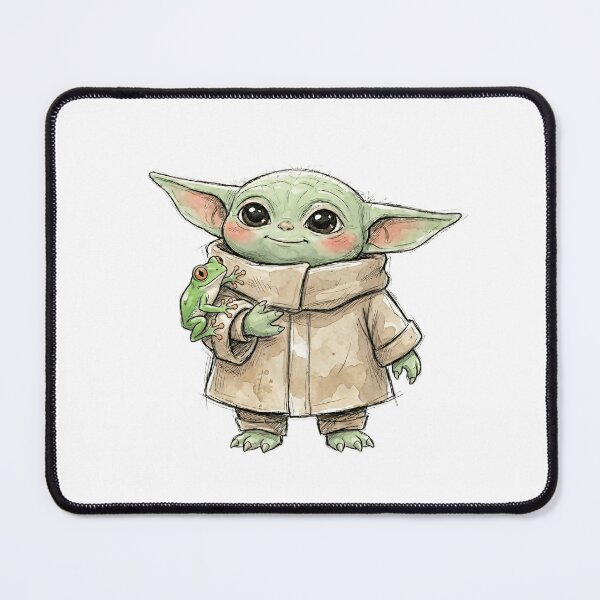 Item preview, BABY YODA WITH TREE FROG designed and sold by LIS AND MELIVERSO.