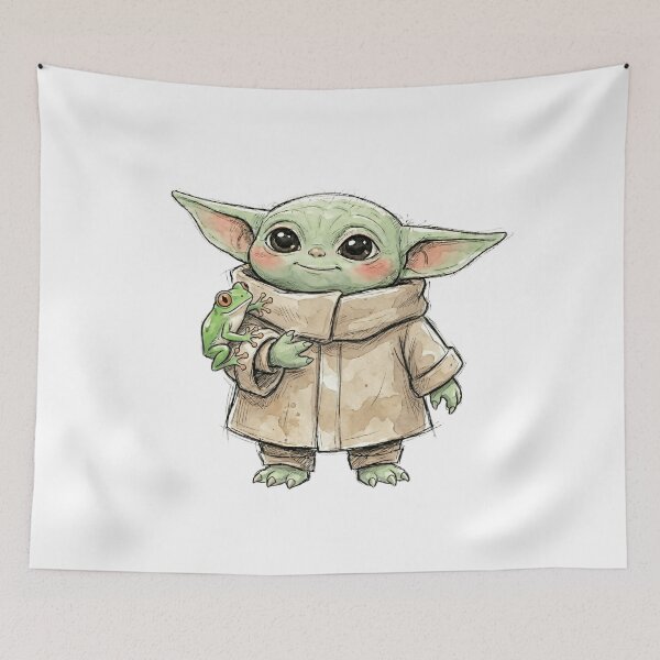 Artikelvorschau, BABY YODA MIT BAUMFROSCH entworfen und verkauft von LIS AND MELIVERSO.