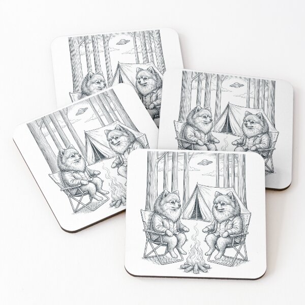 Item preview, Vintage Pomeranian Camping UFO Dog Mom Dad Lover designed and sold by TerryConnells.