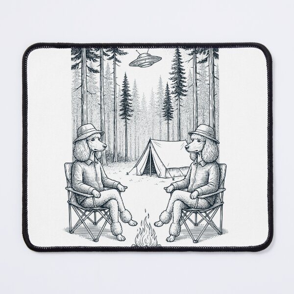Item preview, Vintage Poodle Camping UFO Dog Mom Dad Lover designed and sold by TerryConnells.