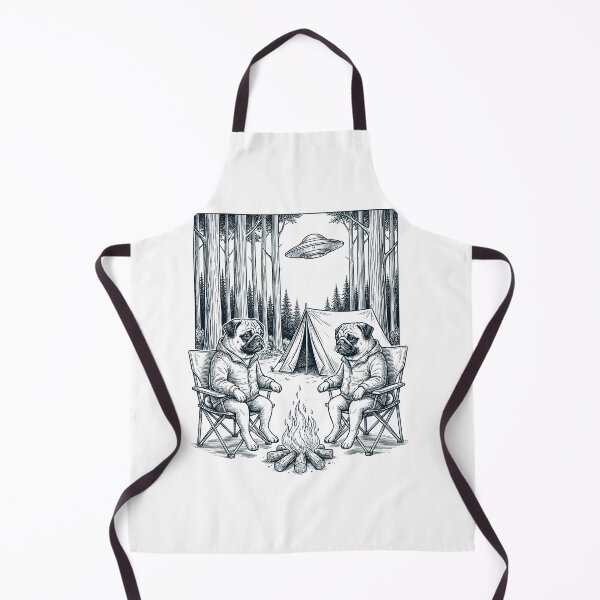 Item preview, Vintage Pug Camping UFO Dog Mom Dad Lover designed and sold by TerryConnells.