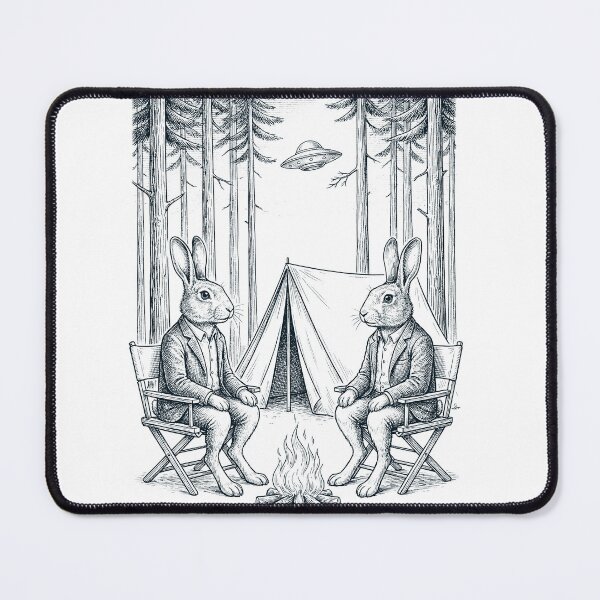 Item preview, Vintage Rabbit Camping UFO Animal Lover designed and sold by TerryConnells.