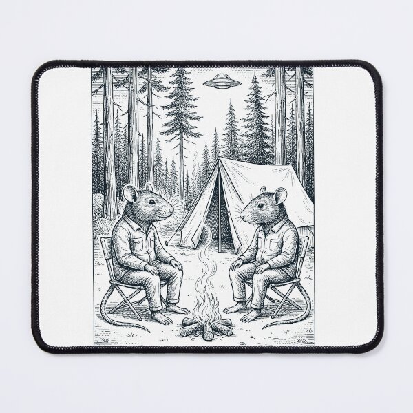 Item preview, Vintage Rat Camping UFO Animal Lover designed and sold by TerryConnells.