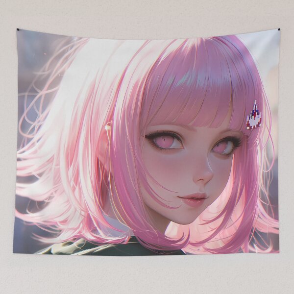 Item preview, Chiaki Nanami Danganronpa Pink Hair Soft Light Gamer Portrait designed and sold by 108Recordings.