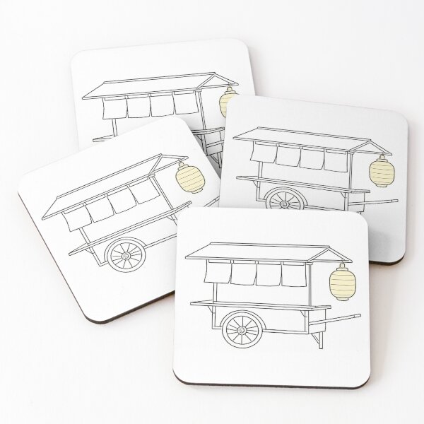 Item preview, Japanese Food Stall Line Art designed and sold by maaameee.