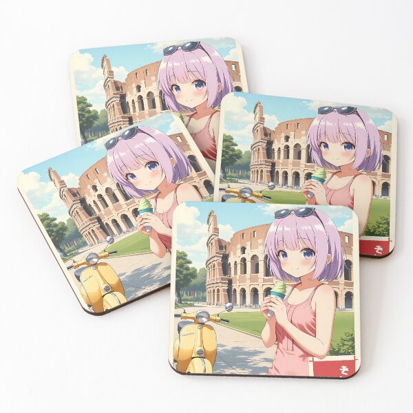 Item preview, Rome Italy Retro Anime Girl 80s Vintage Travel Tshirt designed and sold by animemaps9.