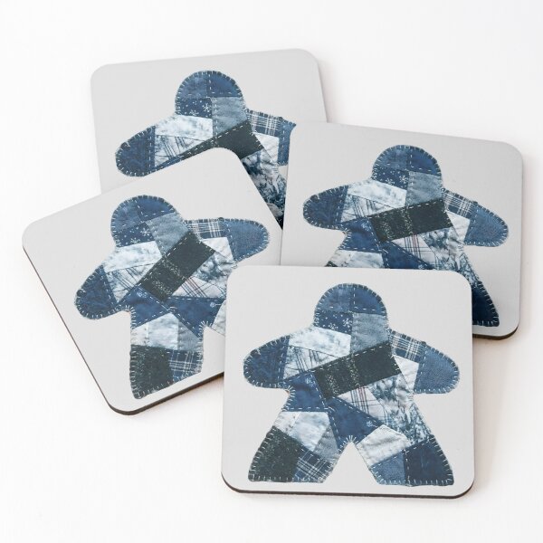 Item preview, Winter Patchwork Quilt Meeple for Board Game Lovers designed and sold by TackyTime.