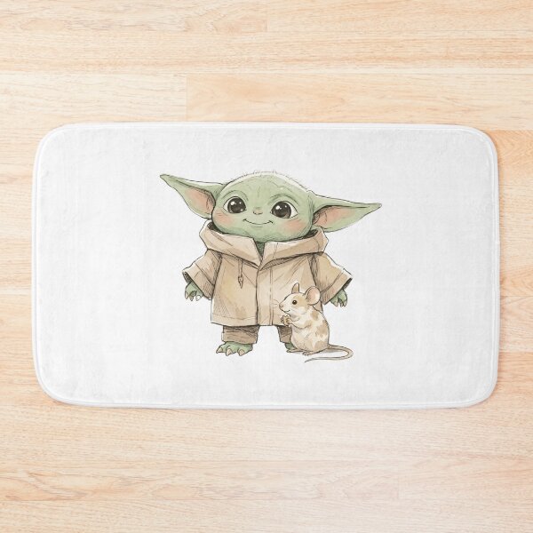 Item preview, BABY YODA WITH FANCY MOUSE designed and sold by LIS AND MELIVERSO.