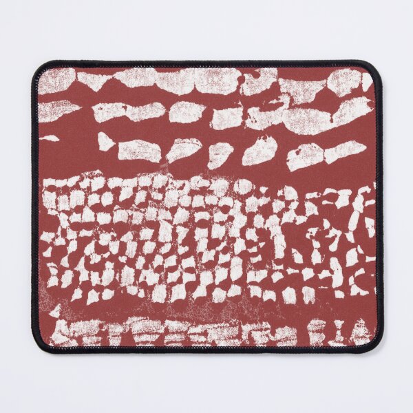 Item preview, Three Grains Textured Monoprint - Ruby + Snow designed and sold by Irene Estelle.
