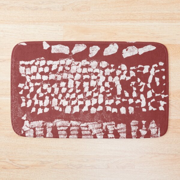 Item preview, Three Grains Textured Monoprint - Ruby + Snow designed and sold by Irene Estelle.