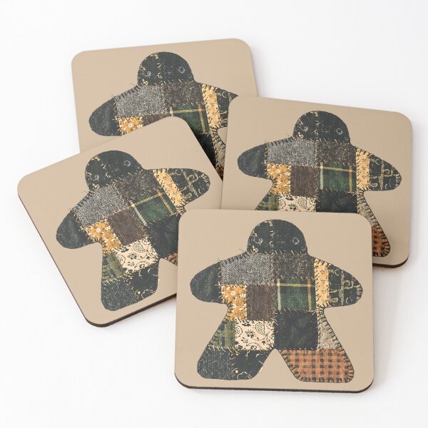 Item preview, Autumn Patchwork Quilt Meeple for Board Game Lovers designed and sold by TackyTime.