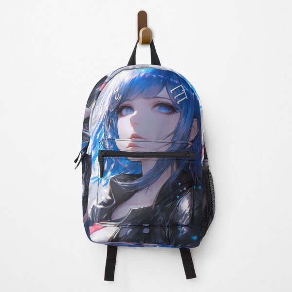 Item preview, Sayaka Maizono Danganronpa Blue Hair Leather Jacket Dreamy Soft Glow designed and sold by 108Recordings.