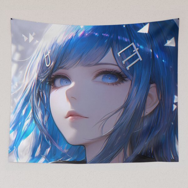 Item preview, Sayaka Maizono Danganronpa Blue Hair Leather Jacket Dreamy Soft Glow designed and sold by 108Recordings.