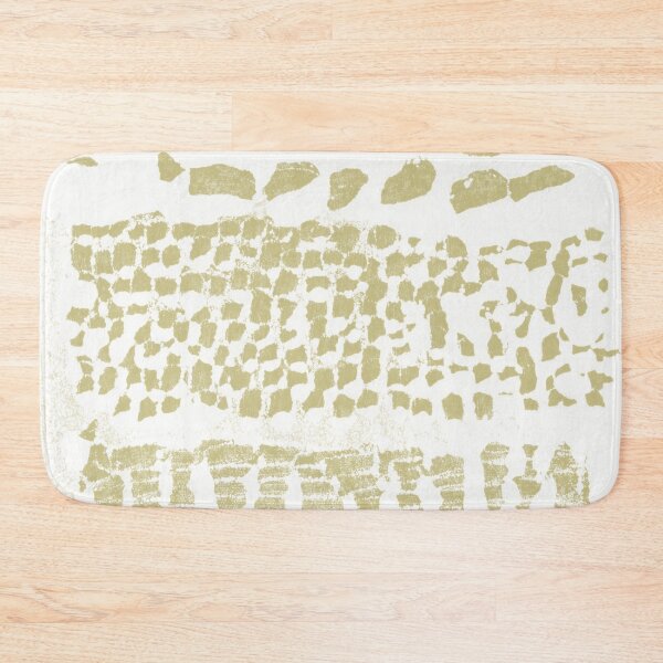 Item preview, Three Grains Textured Monoprint - Snow + Gold designed and sold by Irene Estelle.