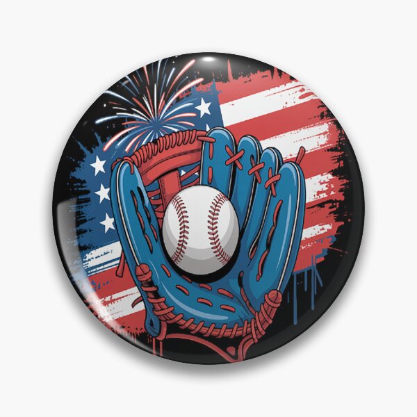 Item preview, Baseball Glove USA Flag Drip Style 4th of July Game Vibes designed and sold by gandebro.